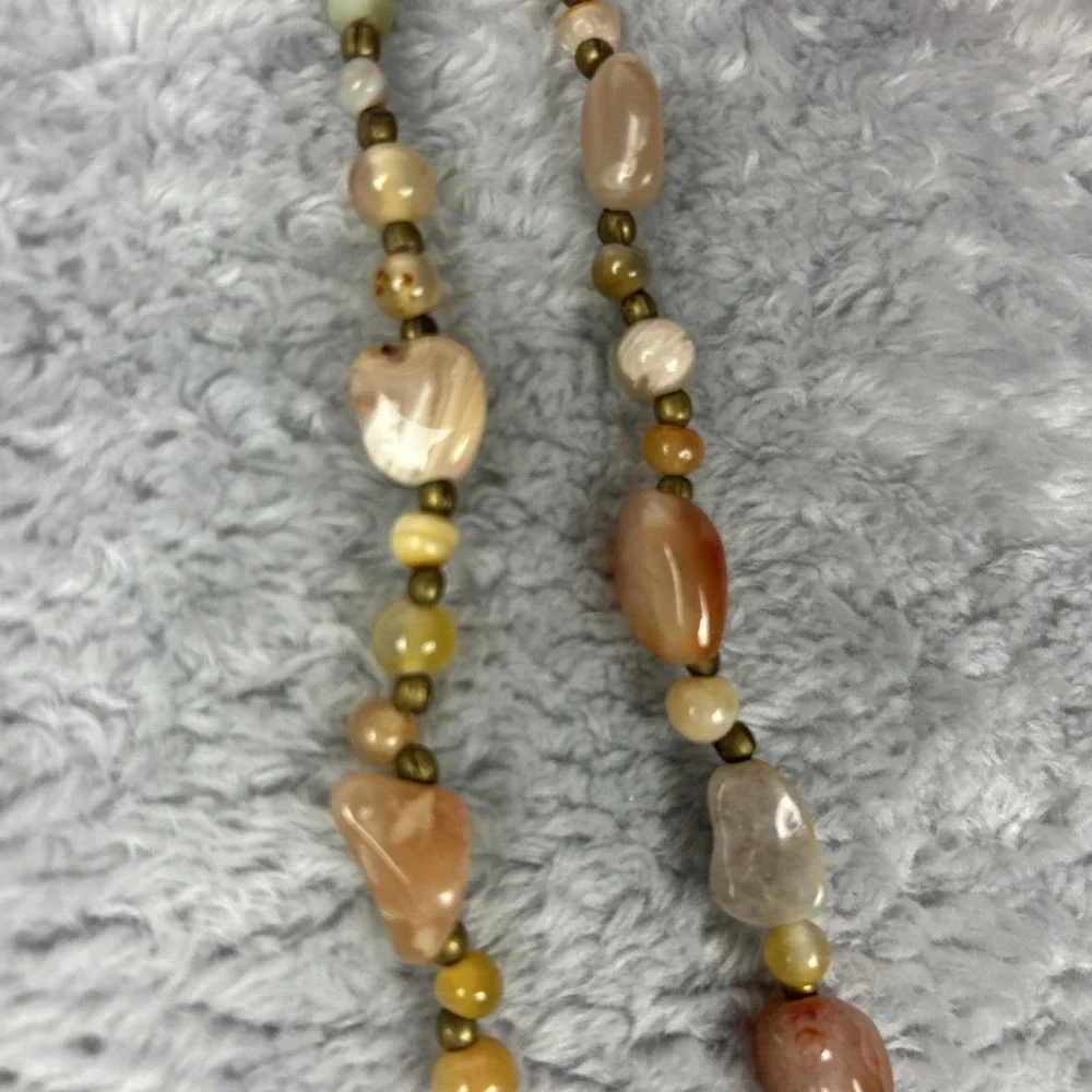 Vintage Tumbled Agate Necklace 30